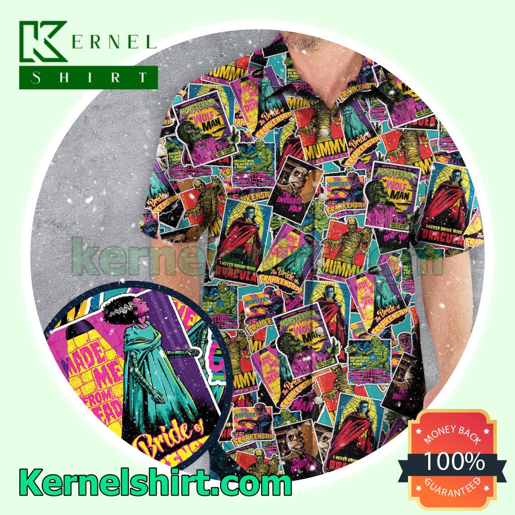 Multi Monster Pop Badges Summer Casual Shirts a