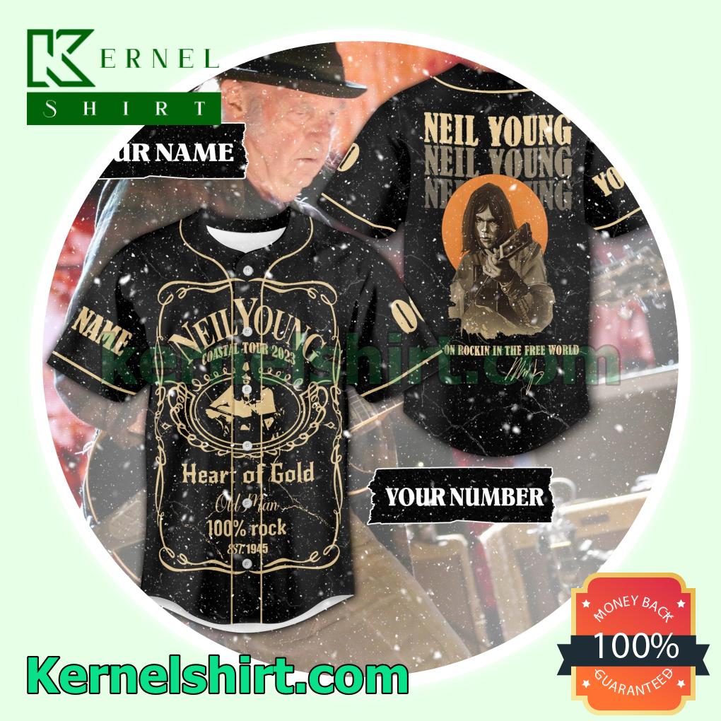 Neil Young Coastal Tour 2023 Heart Of Gold Custom Jerseys