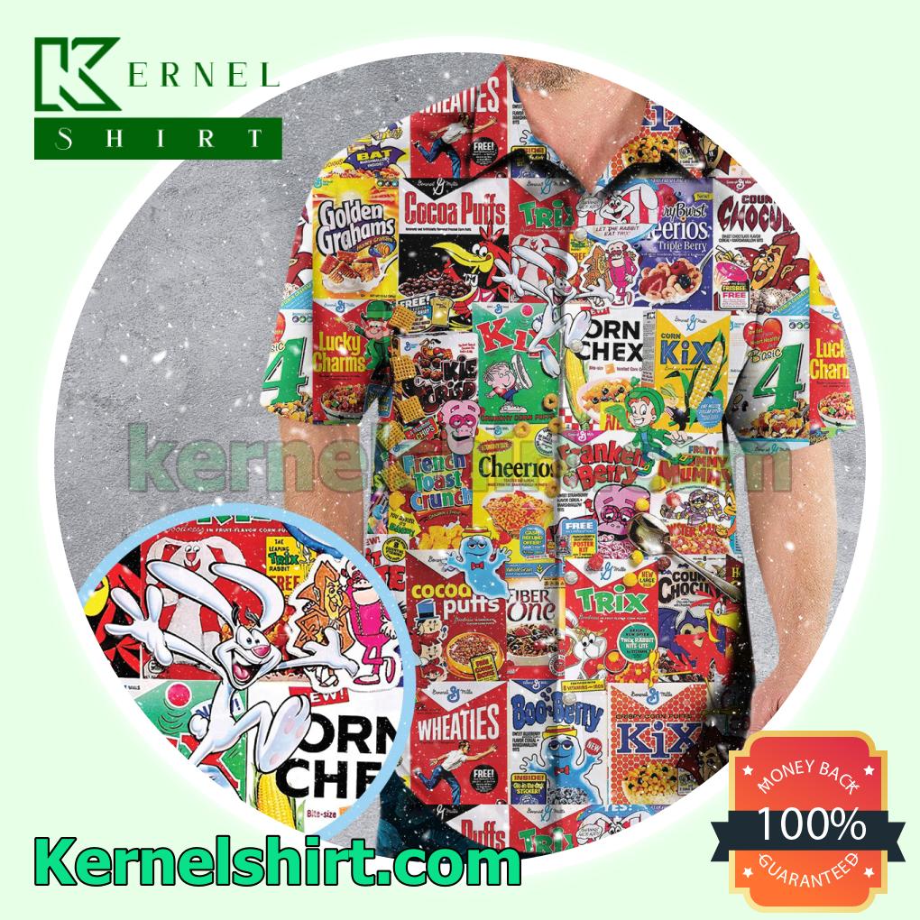 Popular Cereal Boxes Summer Casual Shirts a
