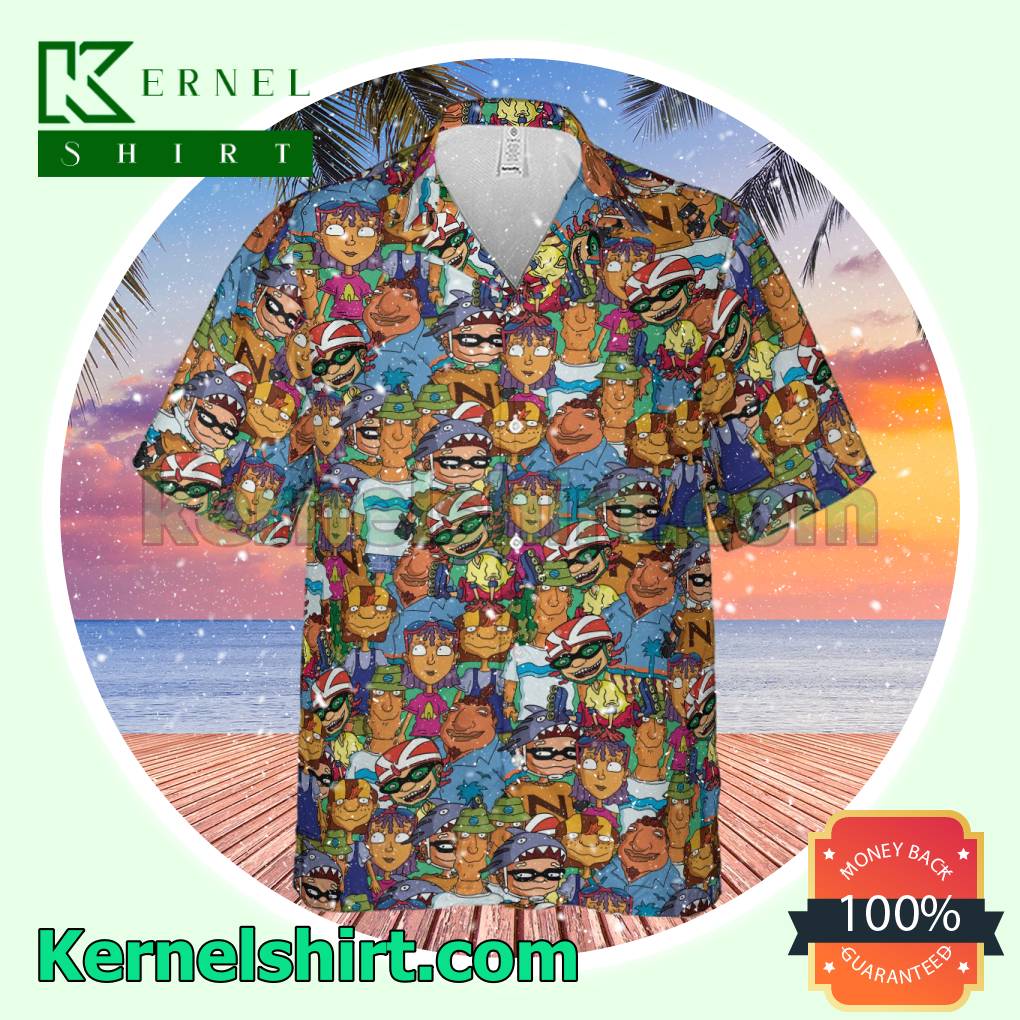 Rocket Power Characters Hawaii Button-down Shirts b