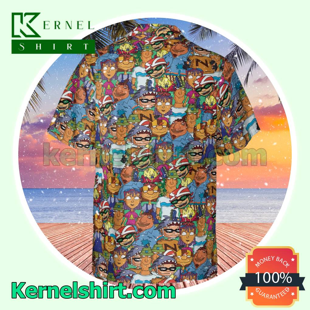 Rocket Power Characters Hawaii Button-down Shirts c