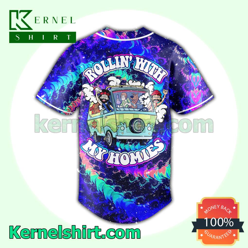 Scooby-doo Rollin' With My Homies Trippy Baseball Jersey b