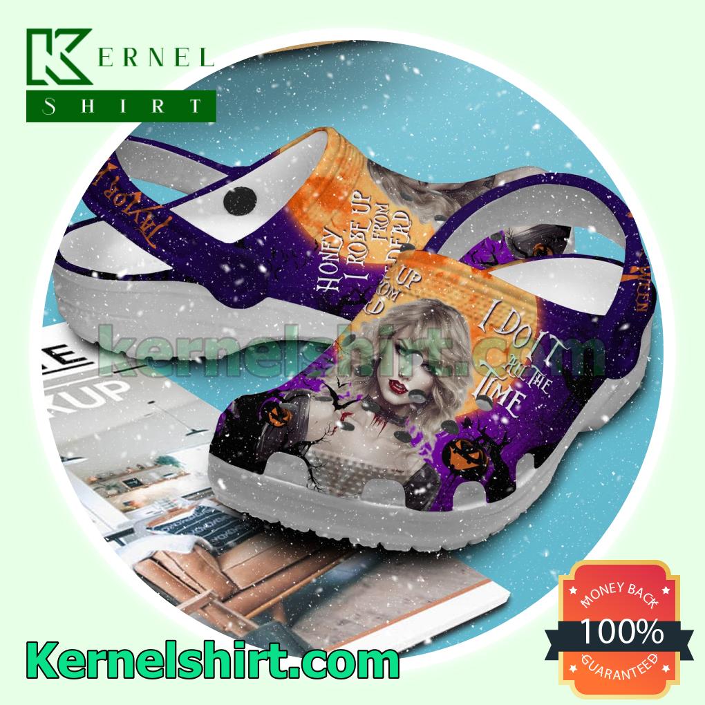 Taylor Swift Taylor Ween Honey I Rose Up From The Dead Halloween Crocs Unisex Classic Clogs a