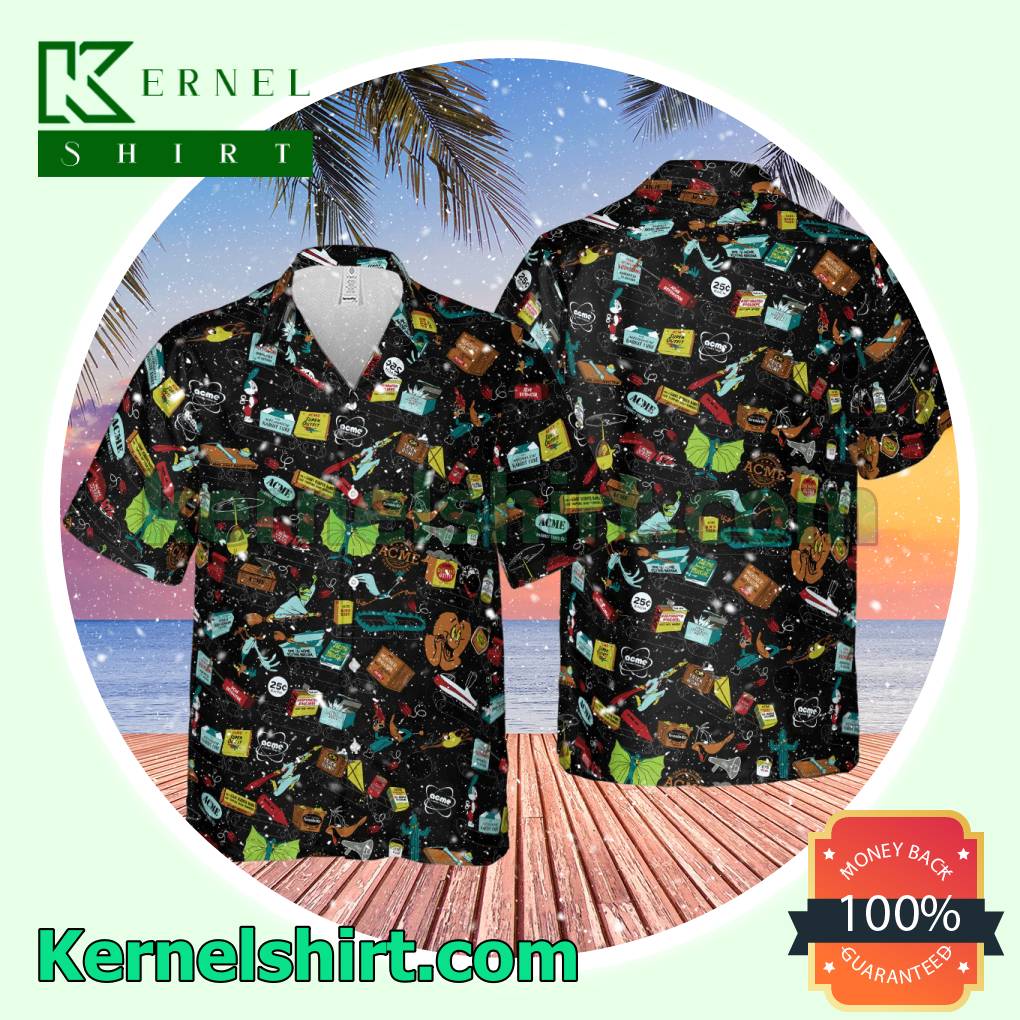 The Acme Corporation Looney Tunes Characters Hawaii Button-down Shirts