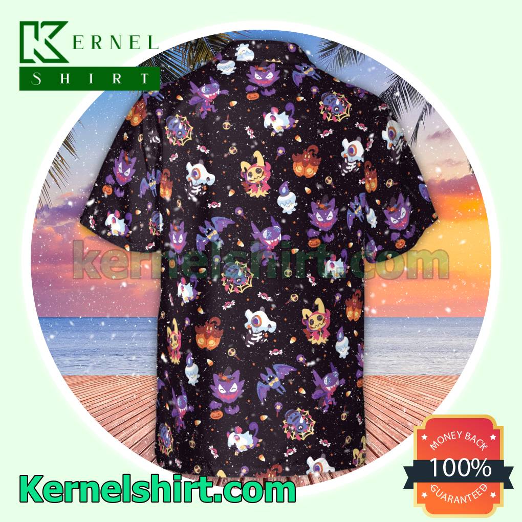 Trick Or Treat Halloween Pokemon Short Sleeve Shirt c