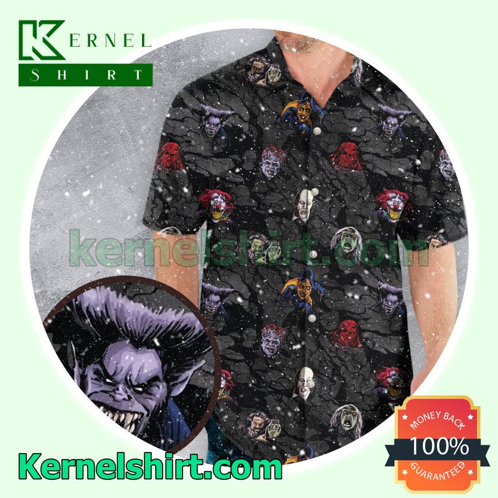 Fantastic Cult Movie Characters Ghastly Grinner Nosferatu Aloha Casual Shirt
