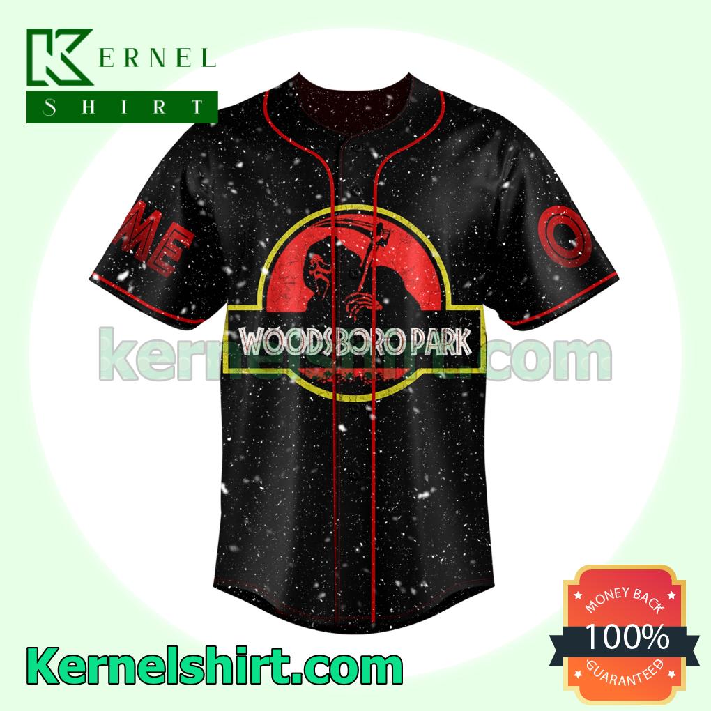 Official Ghostface Woodsboro Park What's Your Favorite Scary Movie Baseball Jersey