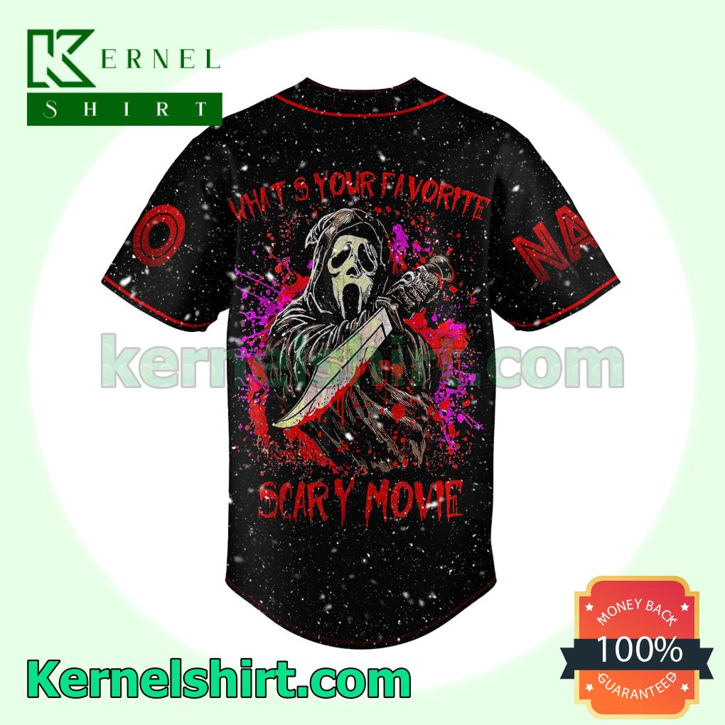 Ghostface Woodsboro Park What's Your Favorite Scary Movie Baseball Jersey