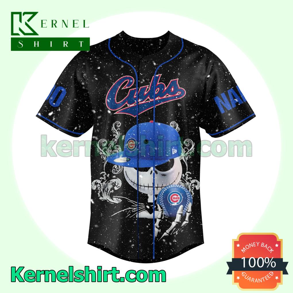 Jack Skellington Chicago Cubs Fear The Cubs Personalized Baseball Jersey a