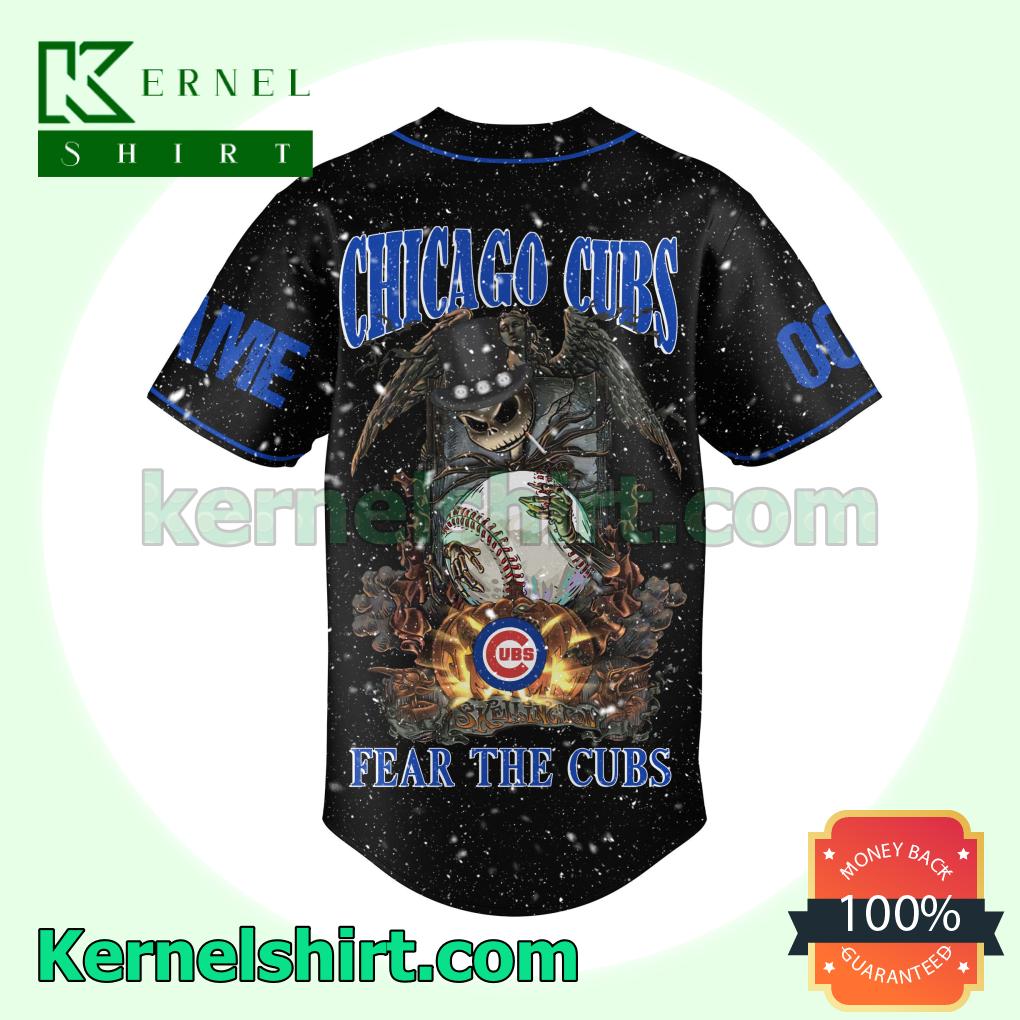 Jack Skellington Chicago Cubs Fear The Cubs Personalized Baseball Jersey B