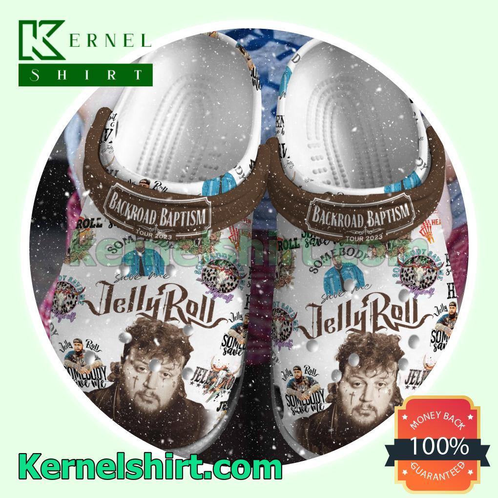 Jelly Roll Backroad Baptism Tour 2023 Music Crocs Clogs