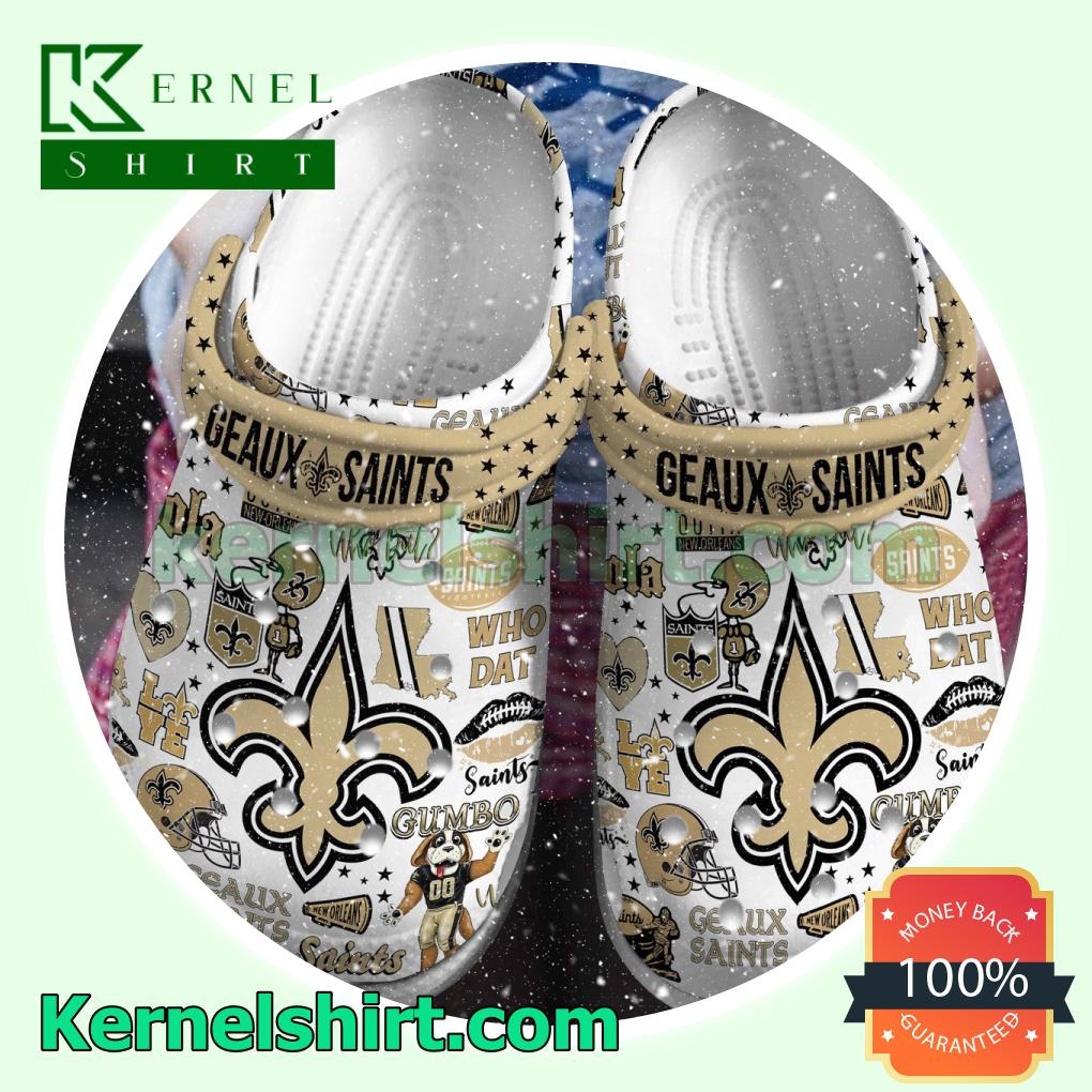 New Orleans Saints Geaux Saints Crocs Clogs