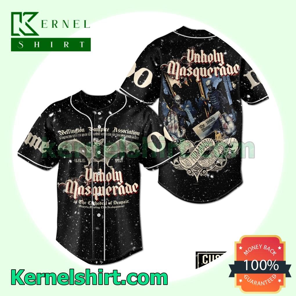 Unholy Masquerade At The Cathedral Of Despair Personalized Baseball Jersey
