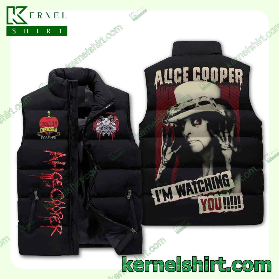 Alice Cooper I'm Watching You Winter Puffer Vest