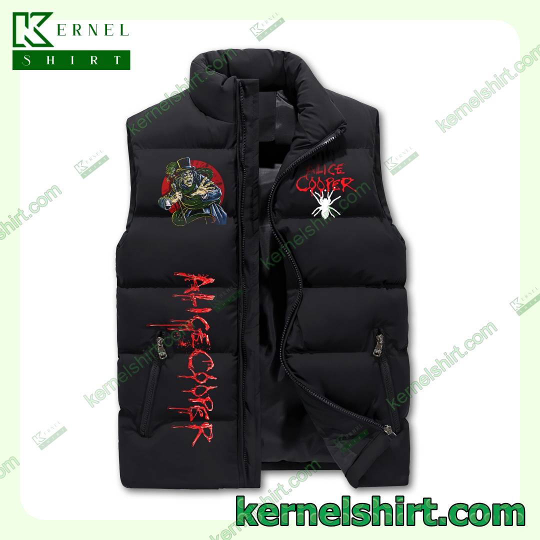 Alice Cooper Welcome To My Nightmare Winter Puffer Vest a