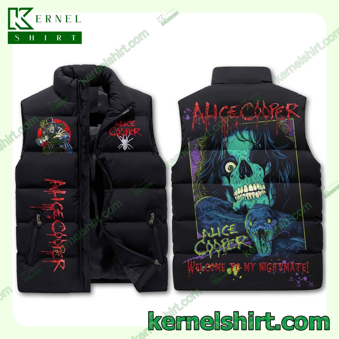Alice Cooper Welcome To My Nightmare Winter Puffer Vest