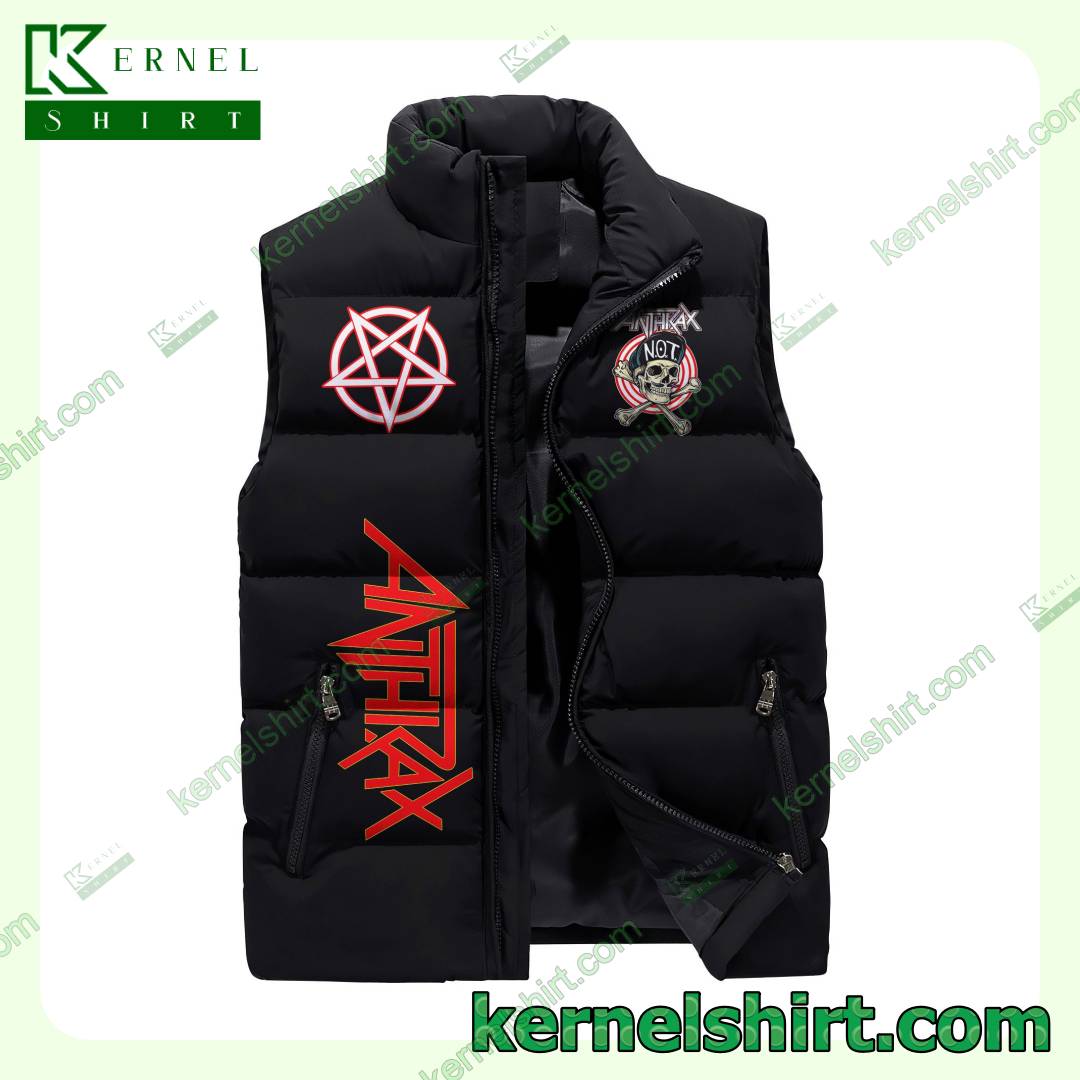 Anthrax Don't You Fuck'n Look At Me Winter Puffer Vest a