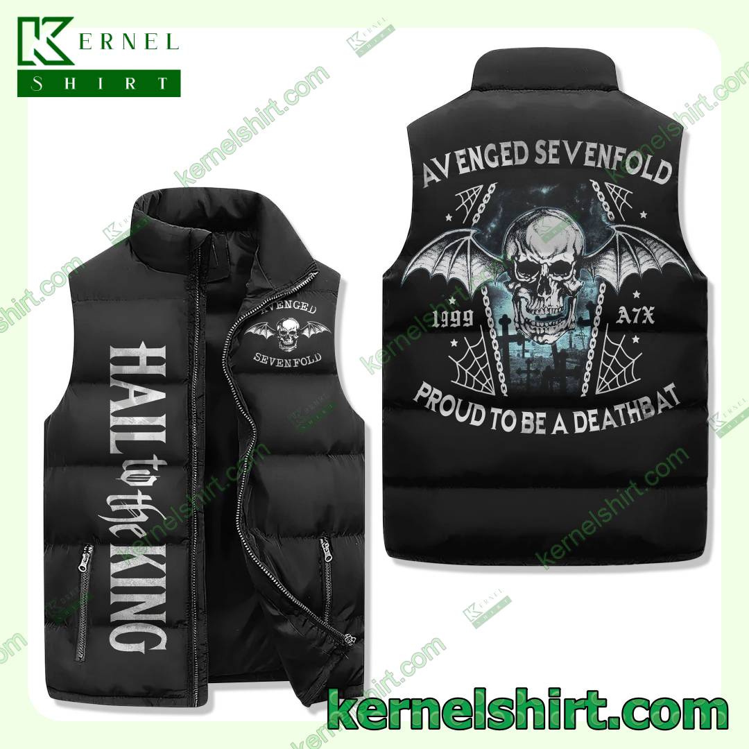 Avenged Sevenfold Proud To Be A Deathbat Quilted Puffer Vest