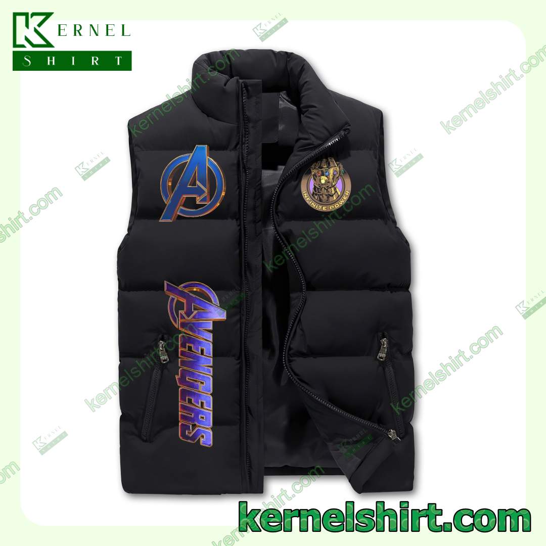 Absolutely Love Avengers Stained Glass Men's Puffer Vest