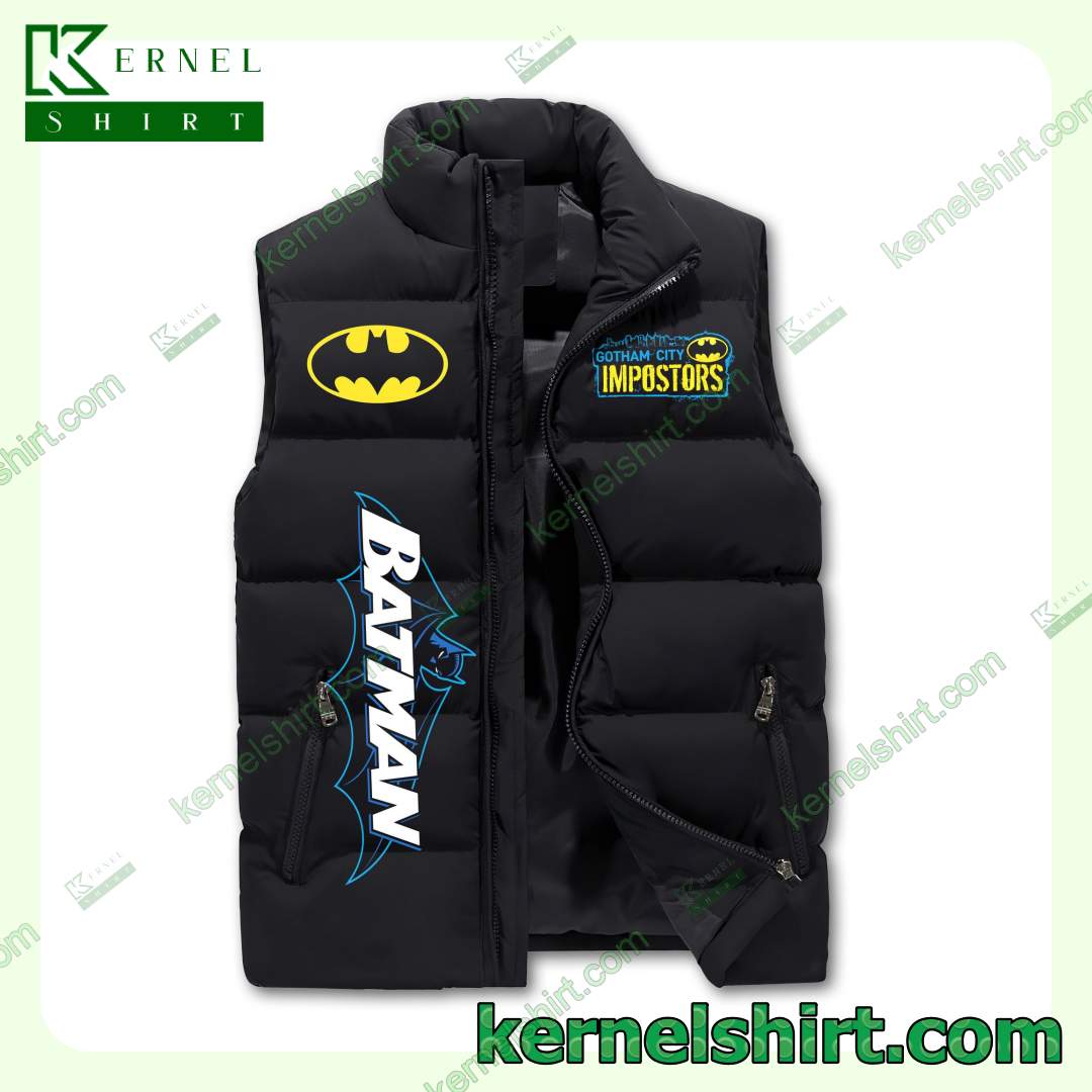 Only For Fan Batman Stained Glass Men's Puffer Vest