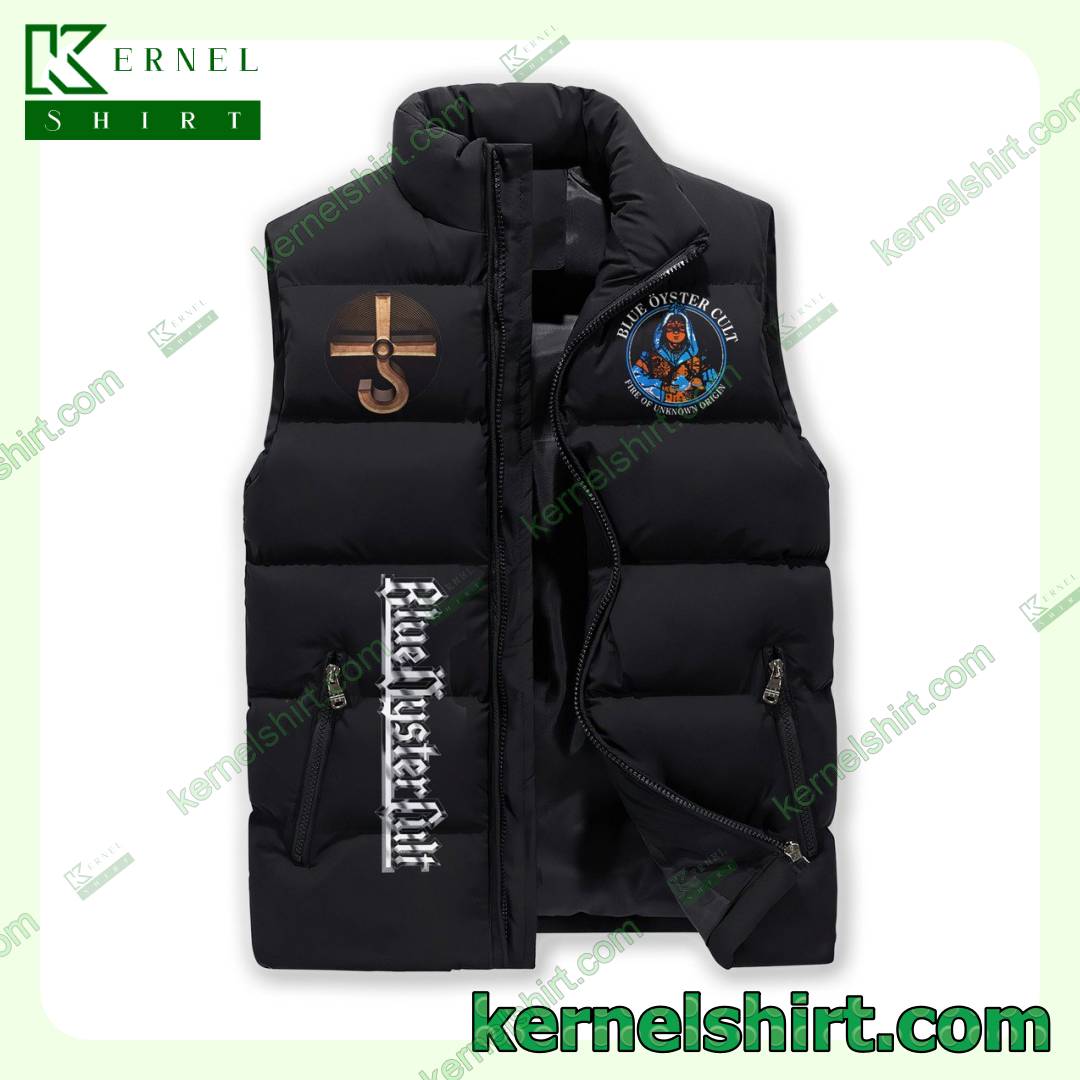 Free Ship Blue Oyster Cult Don't Fear The Reaper Men's Puffer Vest