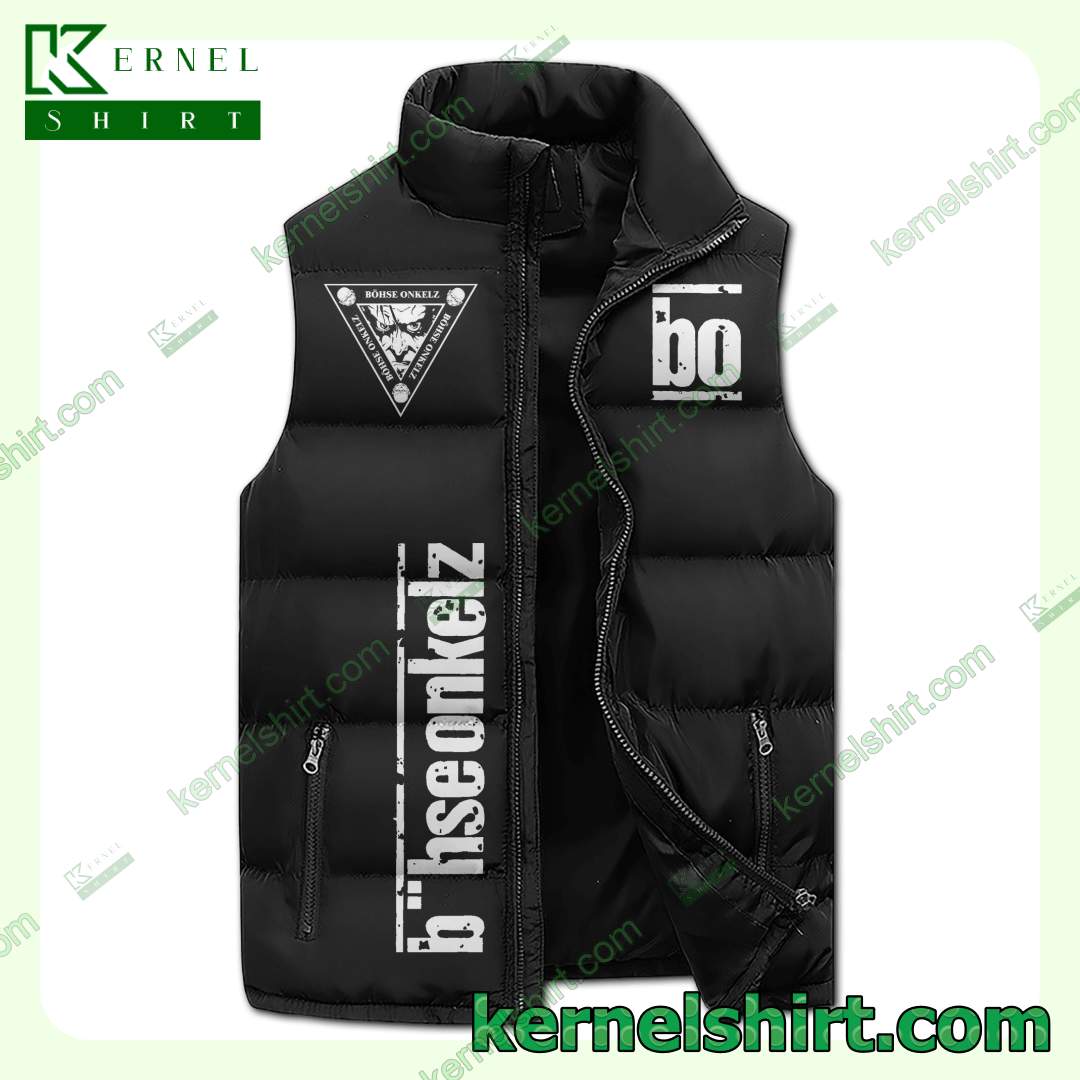 Adorable Bohse Onkelz Band Quilted Puffer Vest
