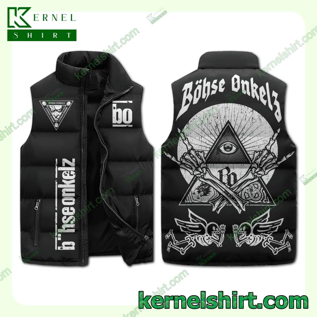 Bohse Onkelz Band Quilted Puffer Vest