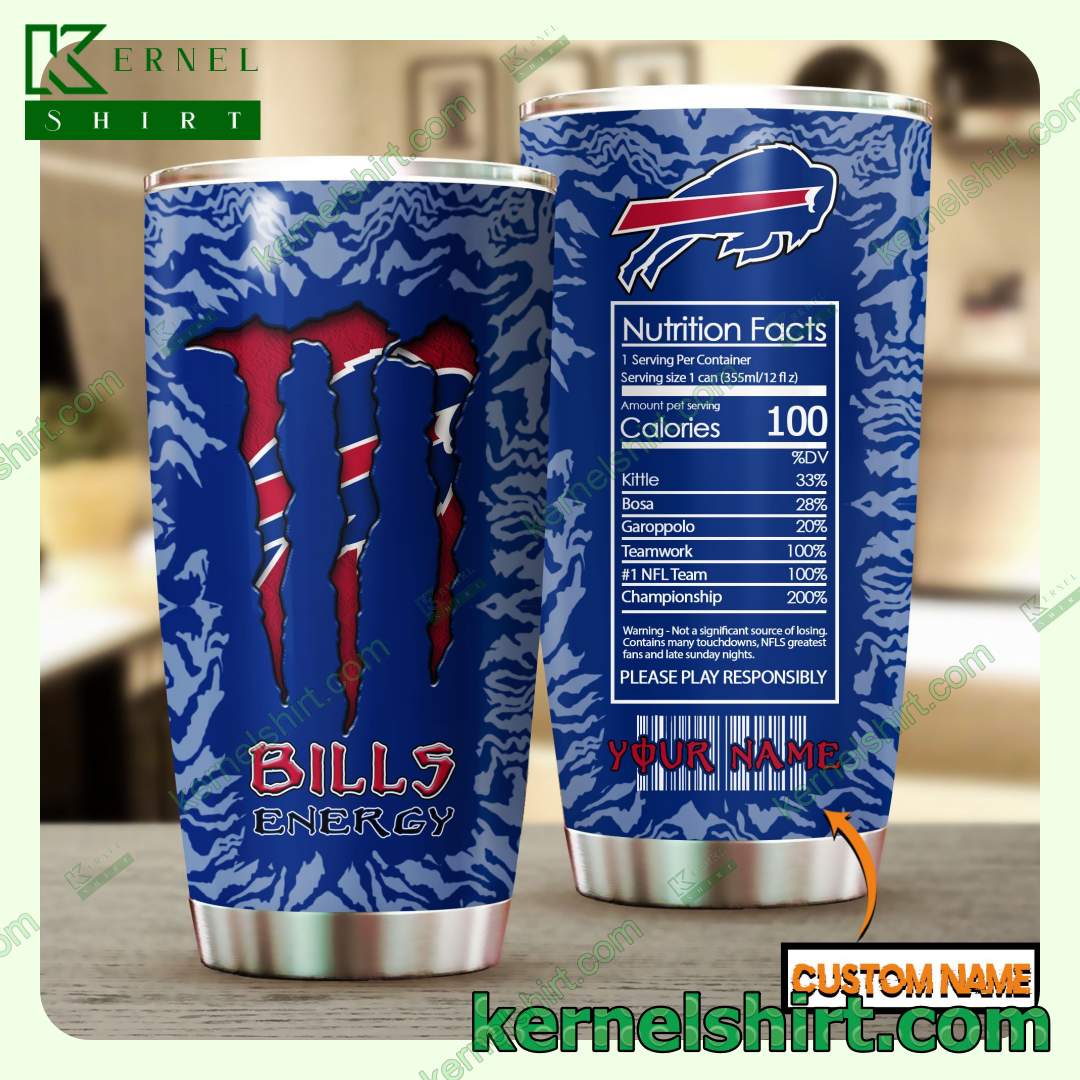 Buffalo Bills Energy Personalized Tumbler Cup