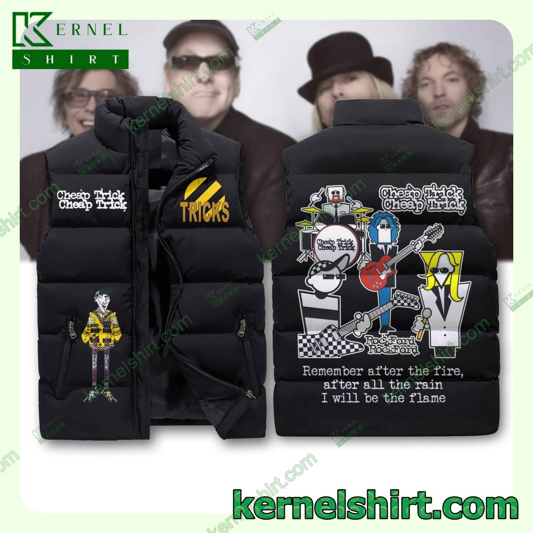 Cheap Trick Remember After The Fire Winter Puffer Vest