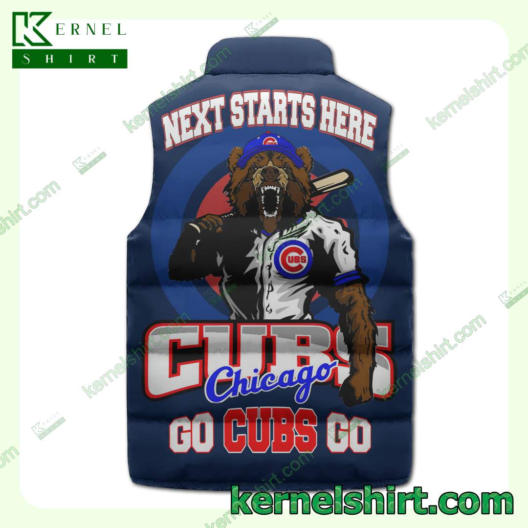 Popular Chicago Cubs Next Starts Here Go Cubs Go Winter Thick Vest