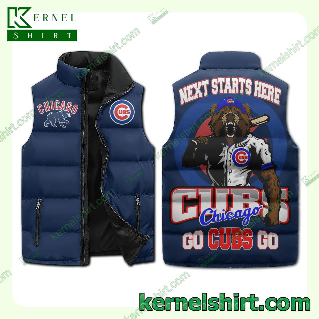 Chicago Cubs Next Starts Here Go Cubs Go Winter Thick Vest