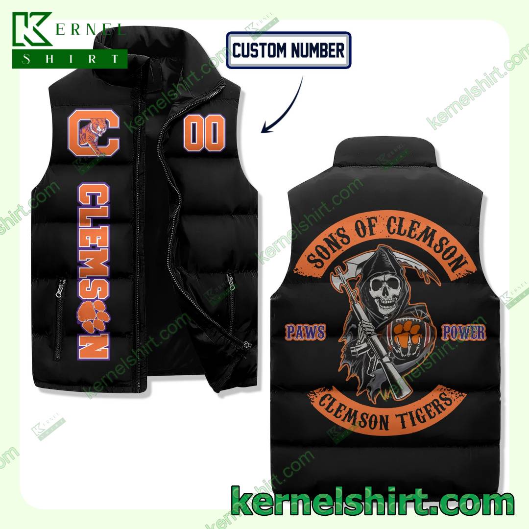 Clemson Tigers Sons Of Clemson Personalized Quilted Puffer Vest