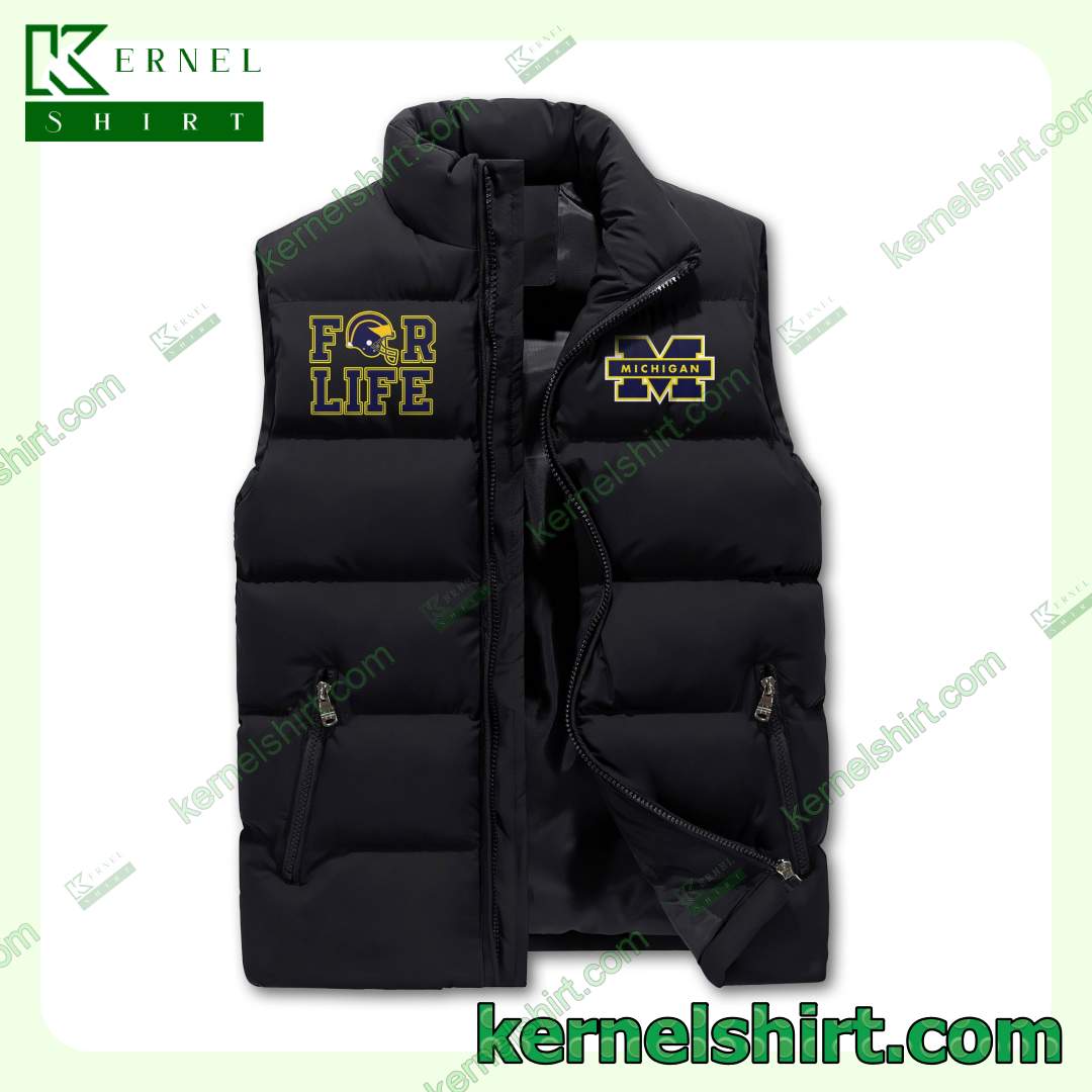 Perfect Damn Right I Am A Michigan Wolverines Fan Win Or Lose Sleeveless Padded Jacket Coat