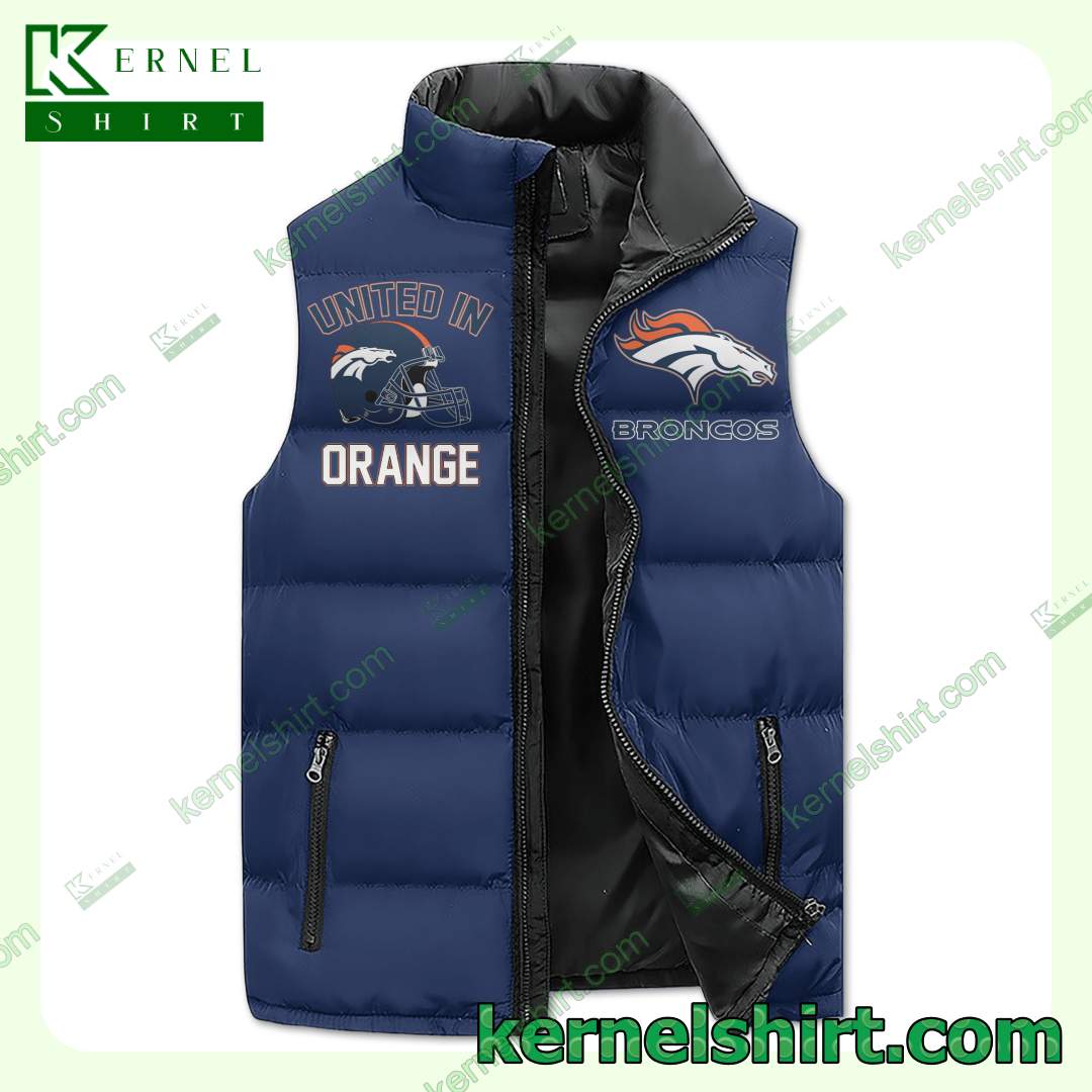 Ships From USA Damn Right I Am Denver Broncos Fan For Life Winter Thick Vest