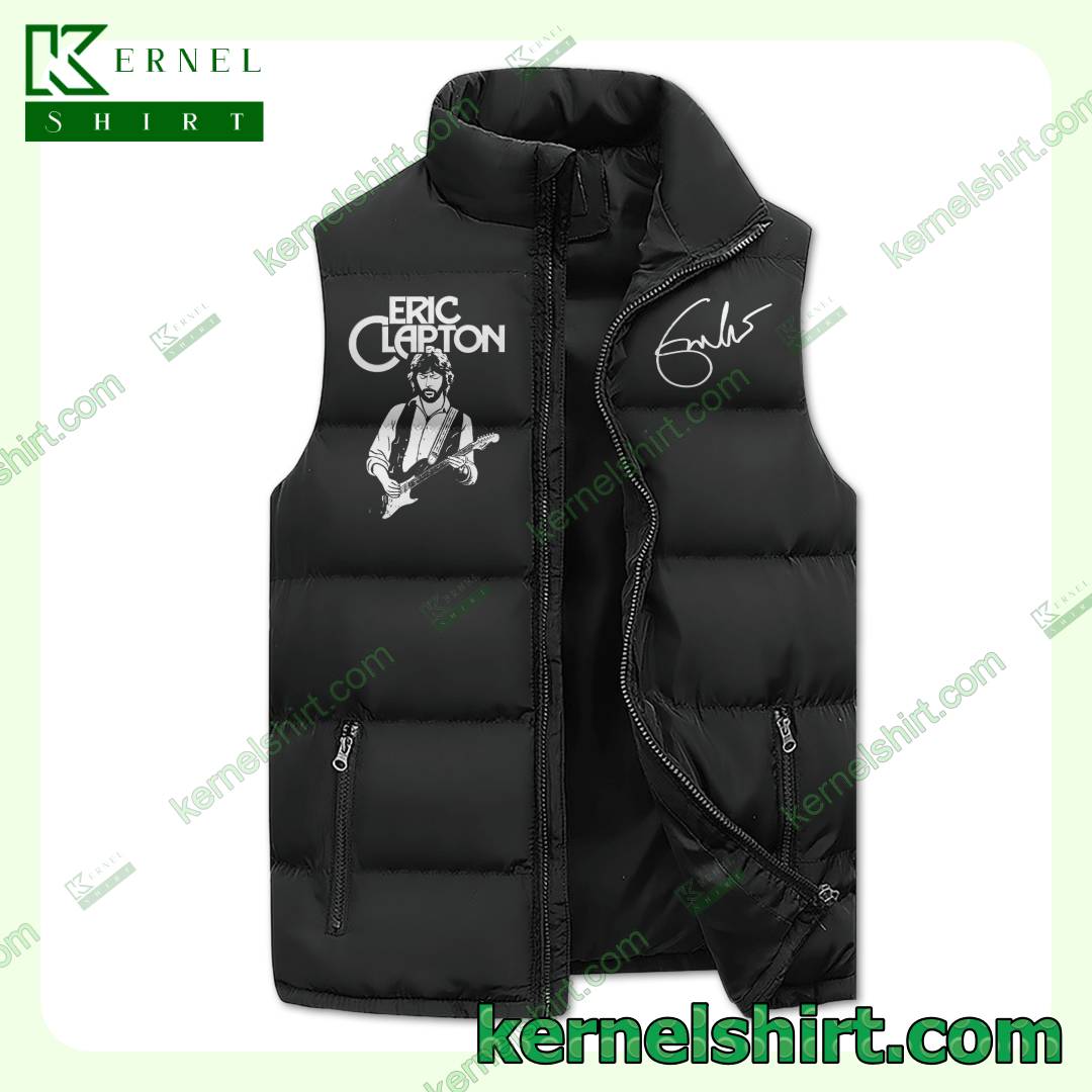 Awesome Eric Clapton Please Don't Say I'll Never Find A Way Men's Puffer Vest