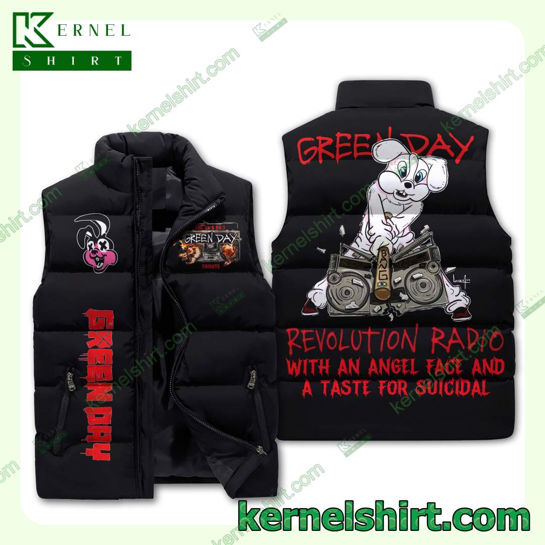 Green Day Revolution Radio Men's Puffer Vest