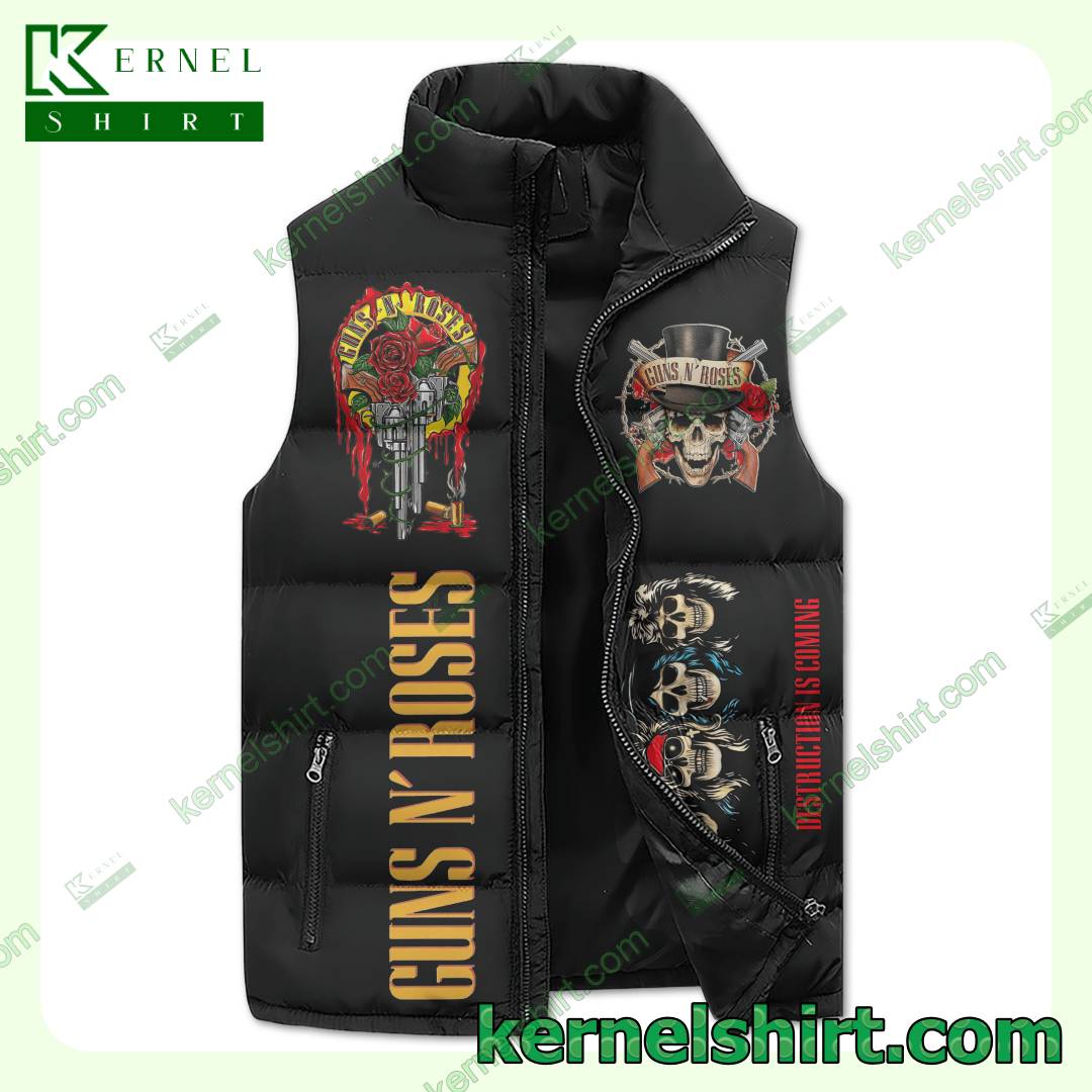 US Shop Guns N' Roses Never Mind The Darkness We Still Can Find A Way Men's Puffer Vest