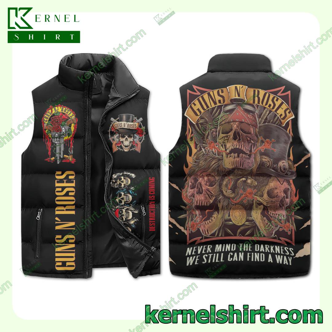 Guns N' Roses Never Mind The Darkness We Still Can Find A Way Men's Puffer Vest
