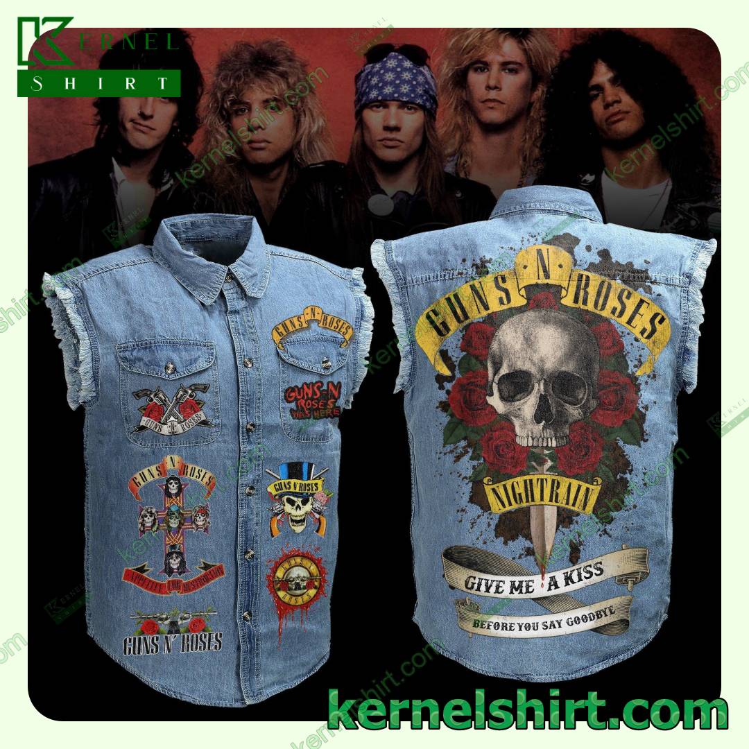 Guns N' Roses News Denim Jean Vest Jacket
