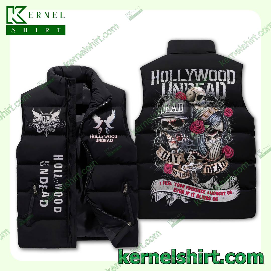 Hollywood Undead Day Of The Dead Winter Puffer Vest