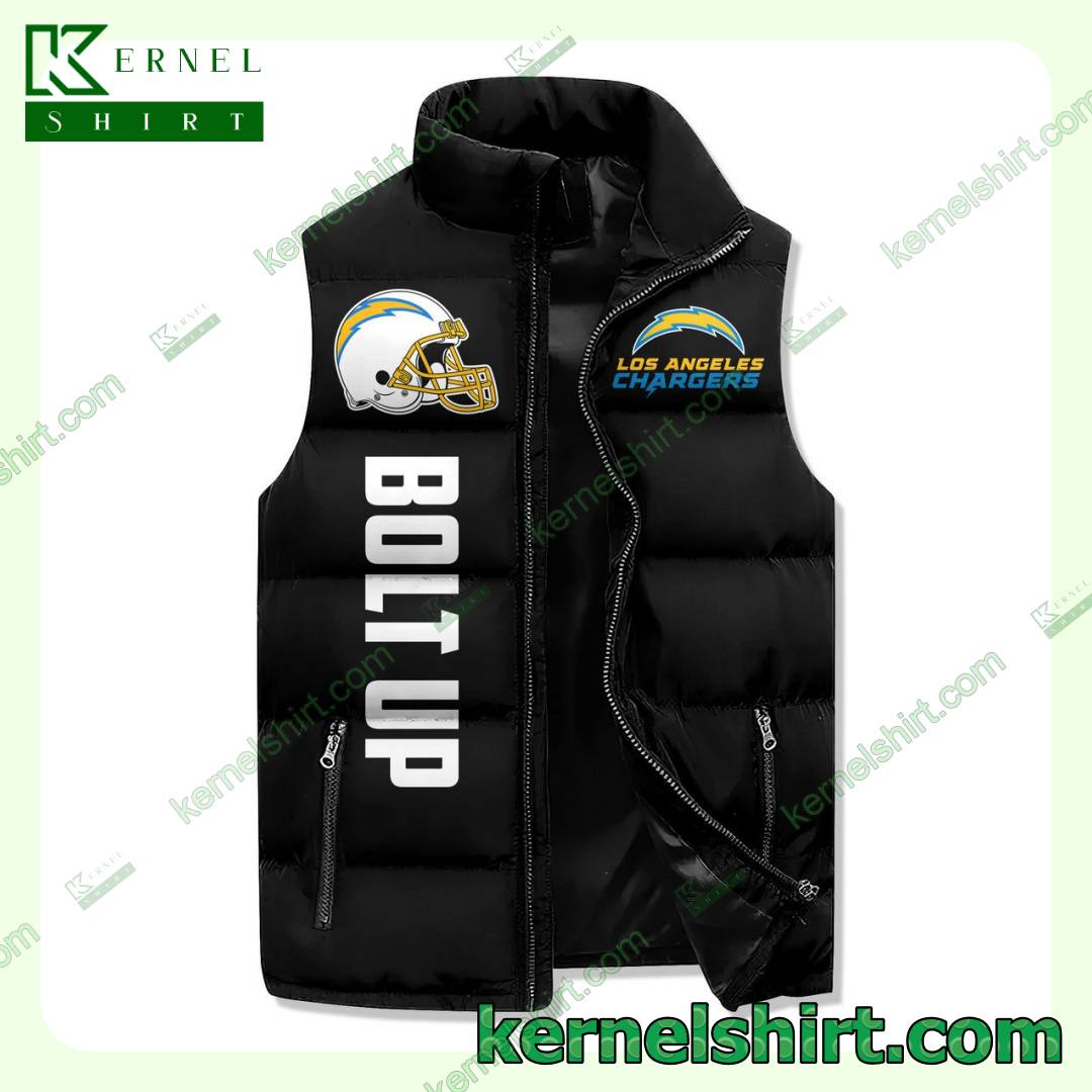 Father's Day Gift I Am A Los Angeles Chargers Fan Win Or Lose Men's Puffer Vest