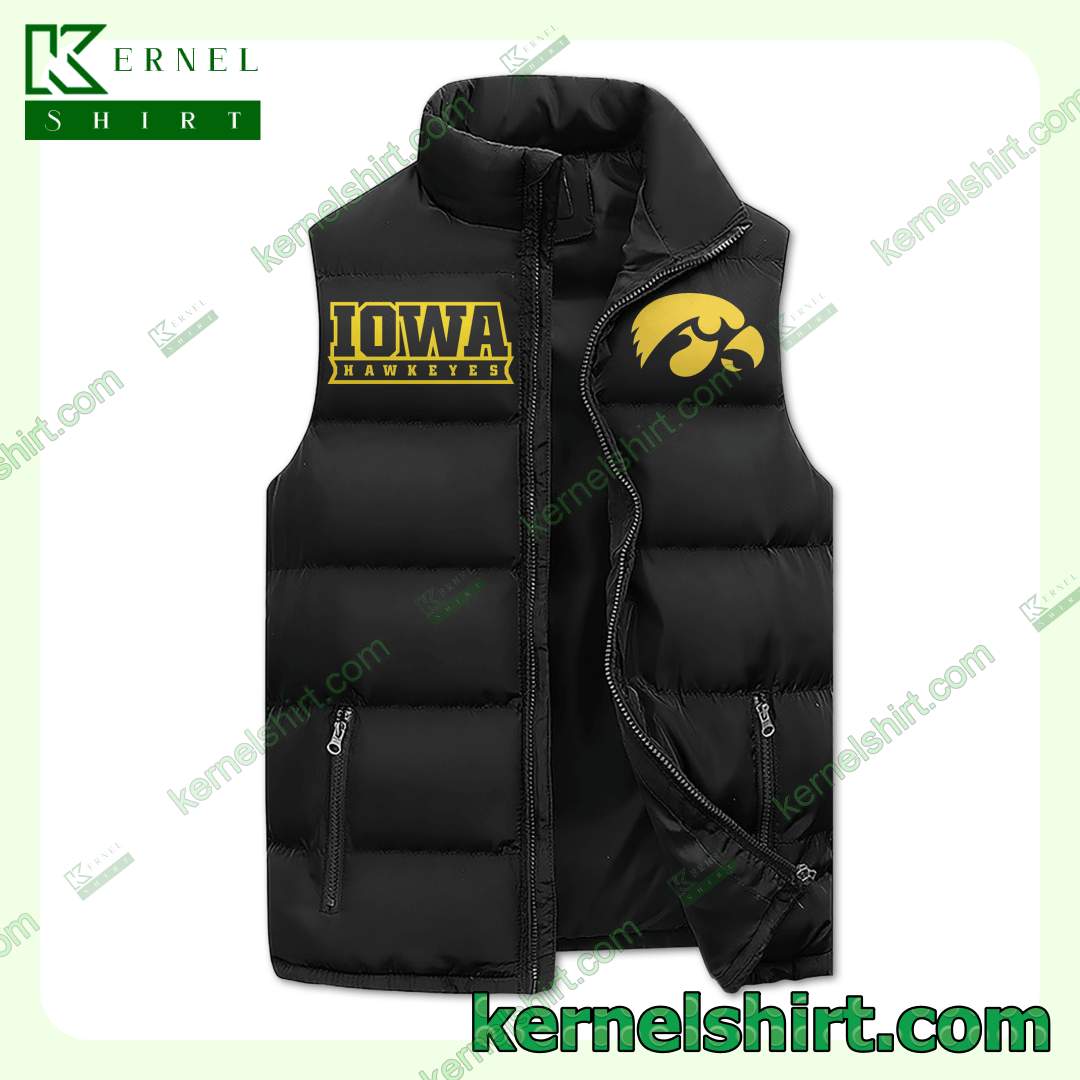 Iowa Hawkeyes Mens Puffer Vest by AUTHENTIC BRAND