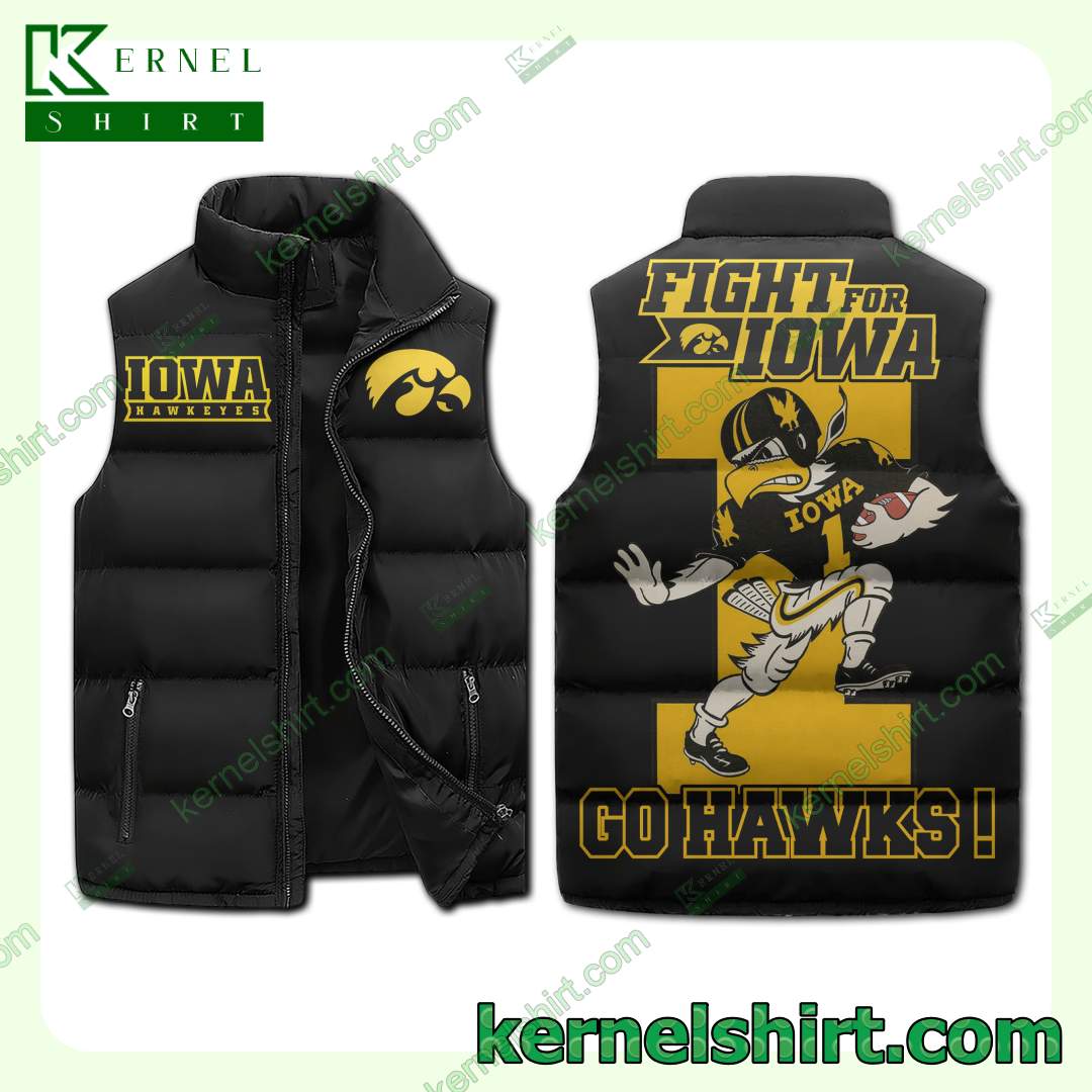 Iowa Hawkeyes Fight For Iowa Go Hawks Winter Thick Vest