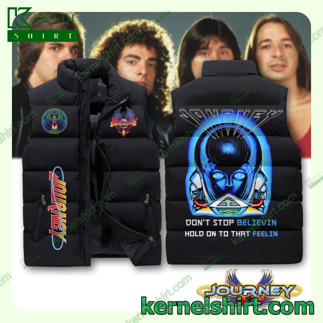 Journey Don't Stop Believin' Hold On To That Feelin Winter Puffer Vest