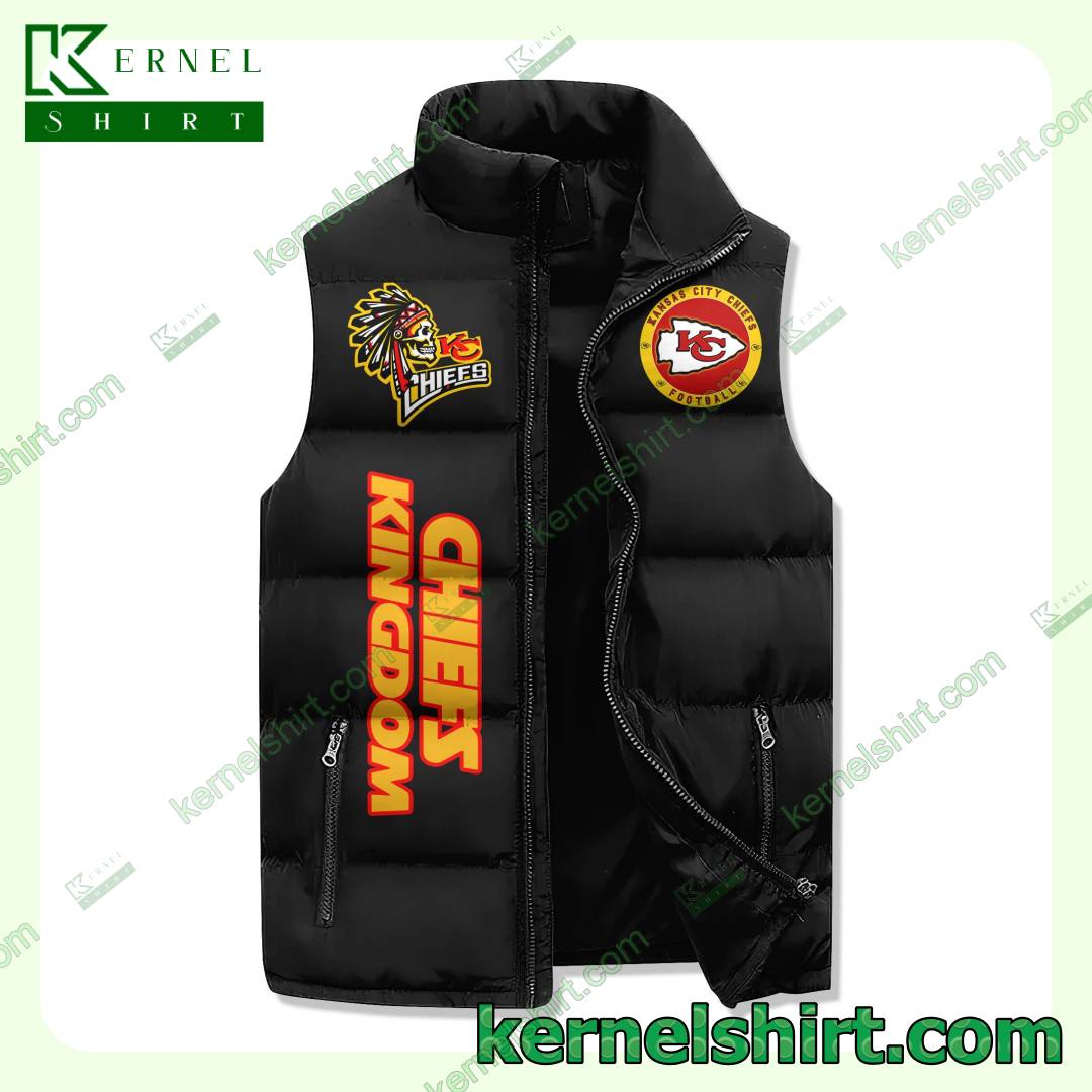 Amazon Kansas City Chiefs Game Time Let's Go Chiefs Winter Puffer Coat Vest