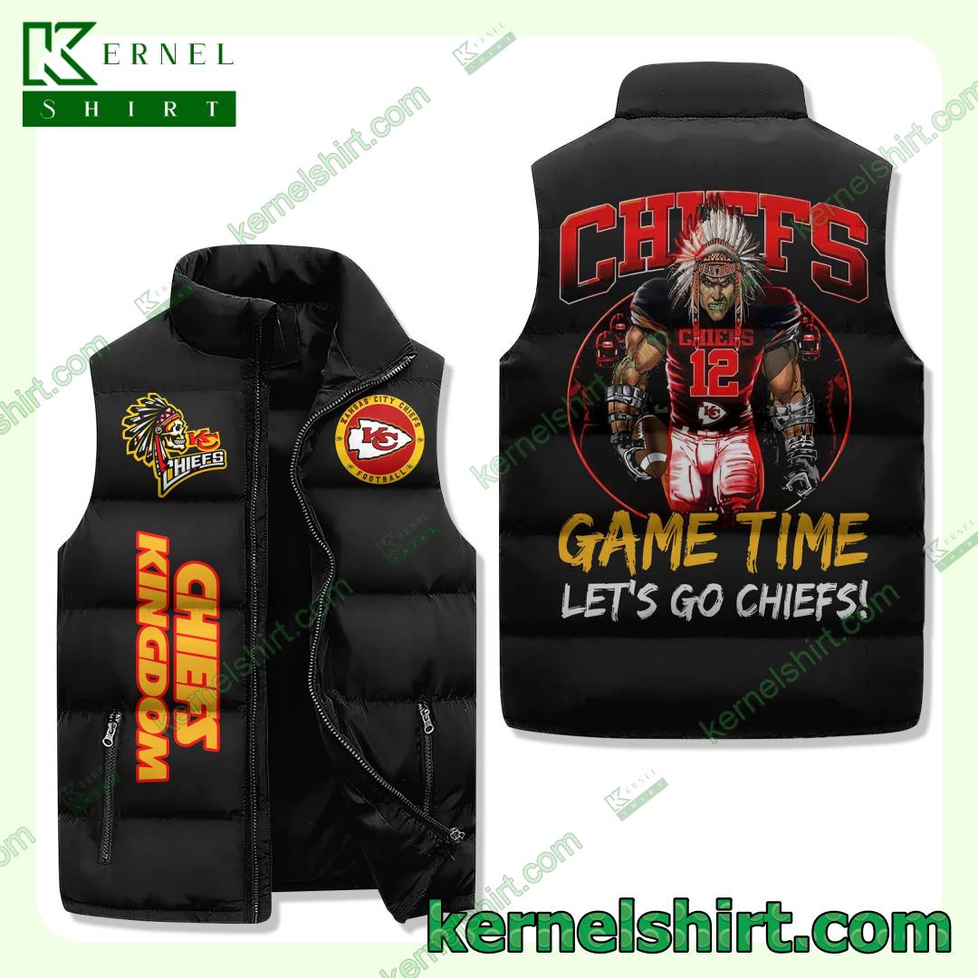 Kansas City Chiefs Game Time Let's Go Chiefs Winter Puffer Coat Vest