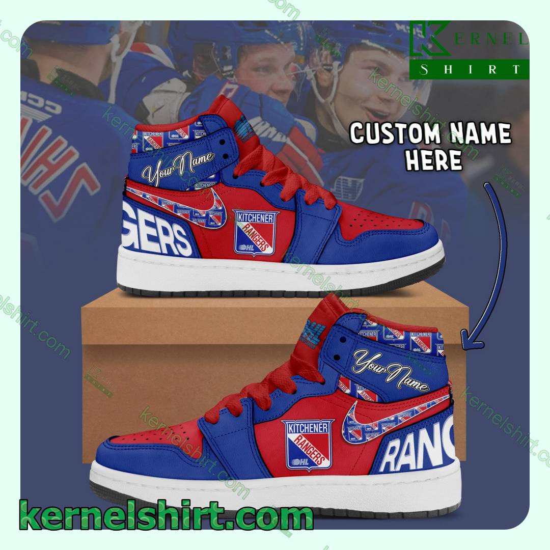 Kitchener Rangers Jordan 1 Retro High Men's Shoes