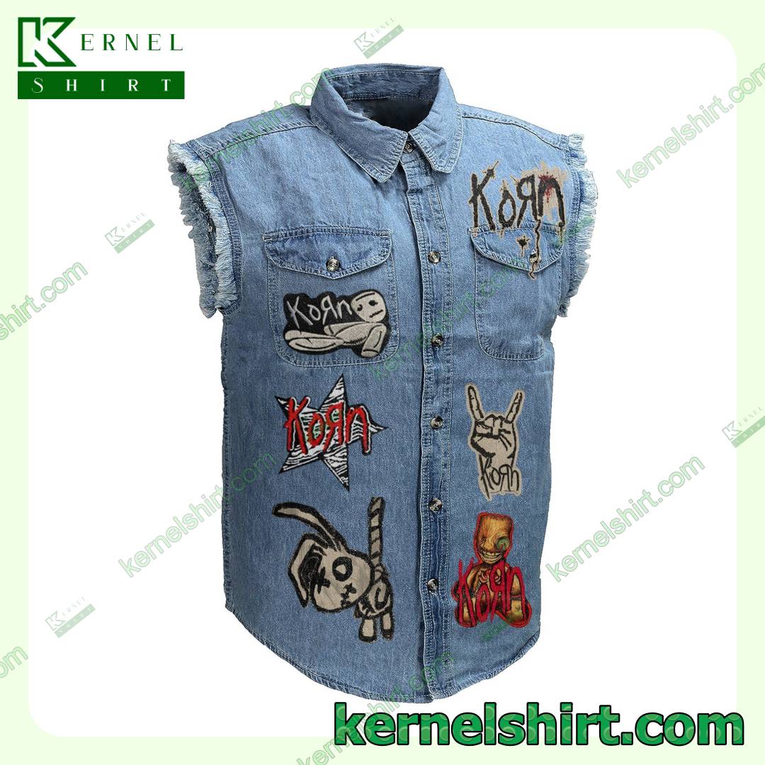 Father's Day Gift Korn Are You Ready To Die Denim Jean Vest Jacket