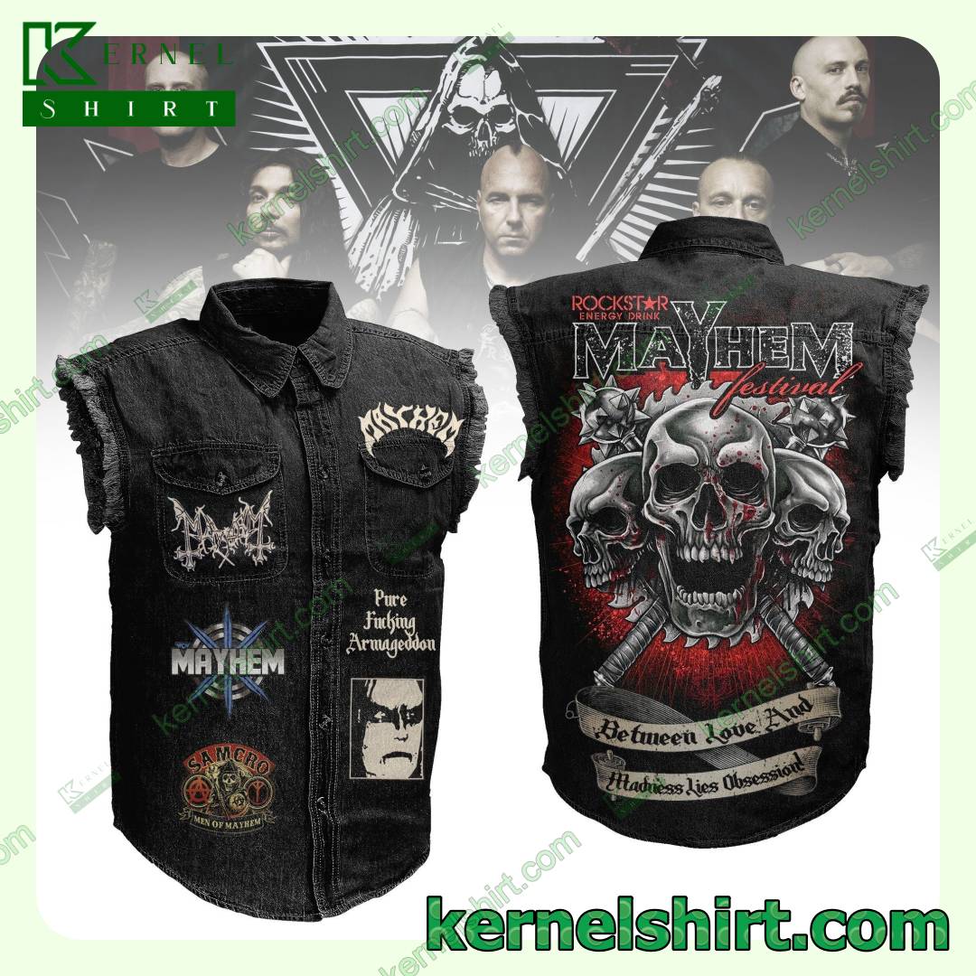 Mayhem Festival Between Love And Madness Lies Obsession Men’s Punk Vests