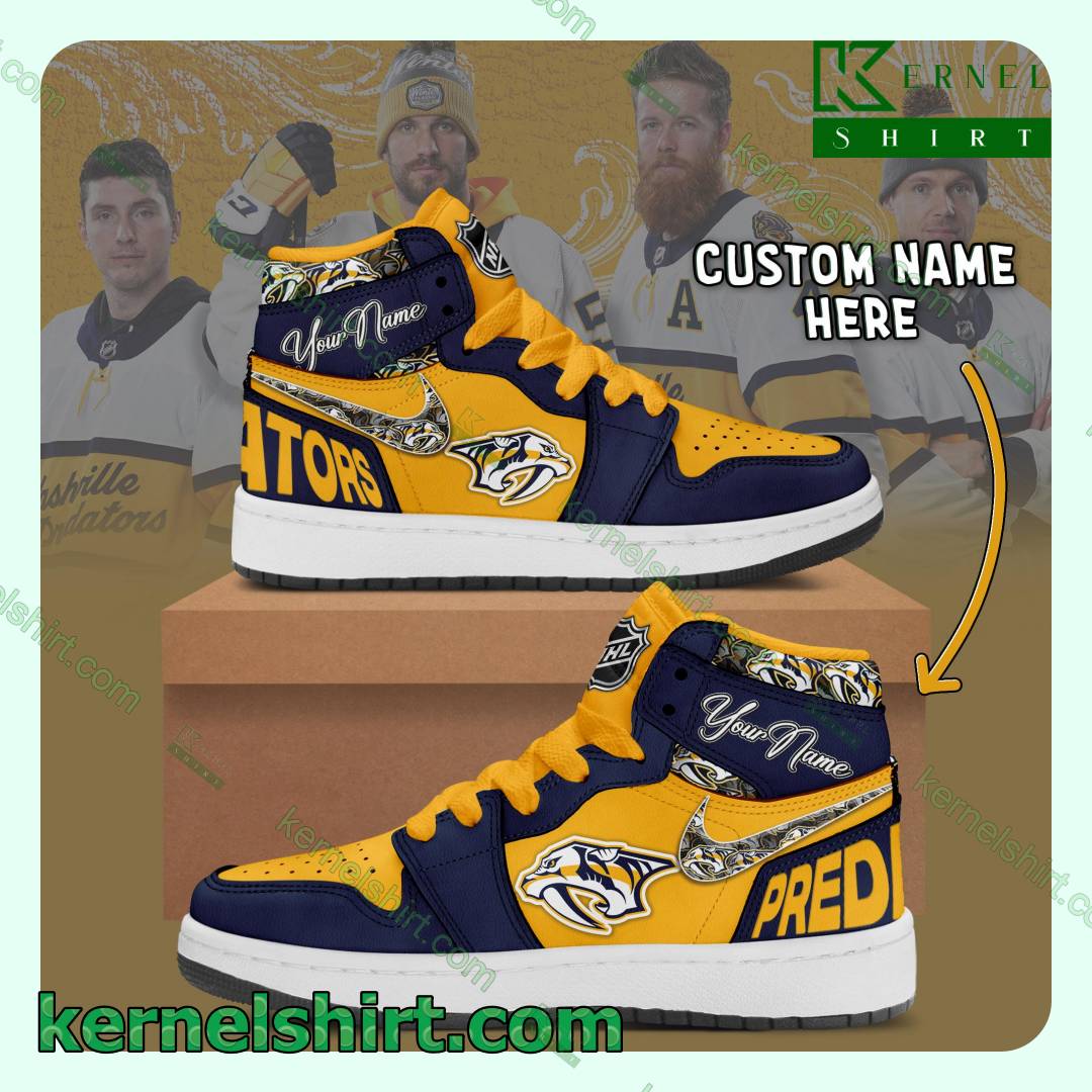 Nashville Predators Jordan 1 Retro High Men's Shoes